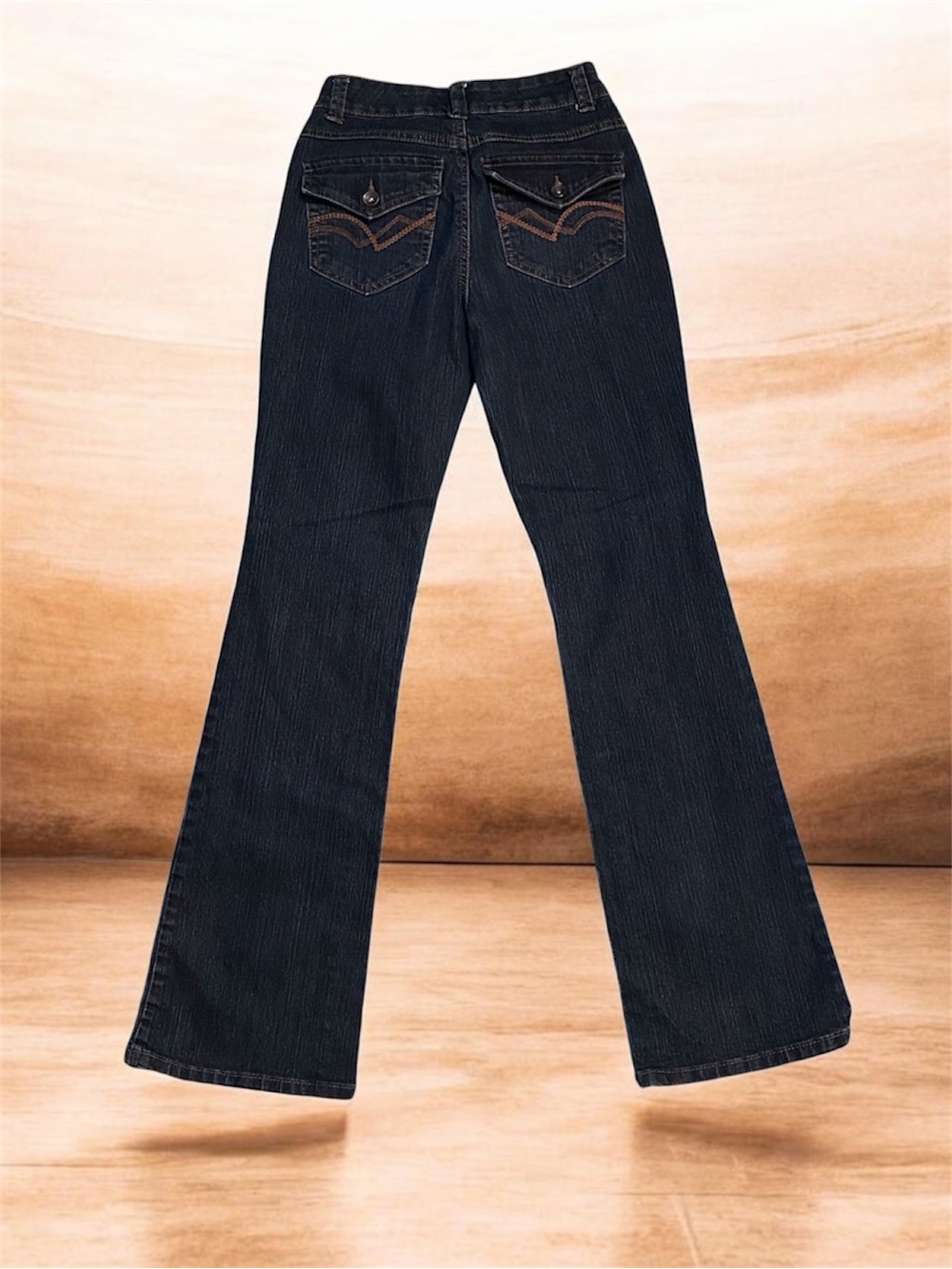 Nine West Dark Indigo Flare Jeans - Wide Leg